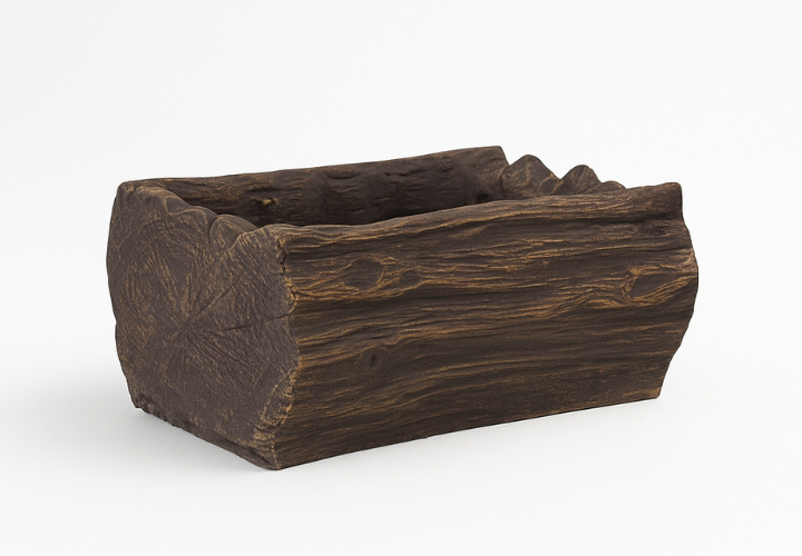 donica betonowa o imitacji drewna