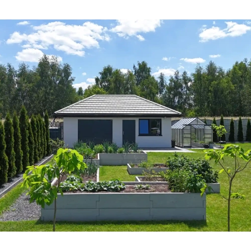 podwyższona grządka z betonu