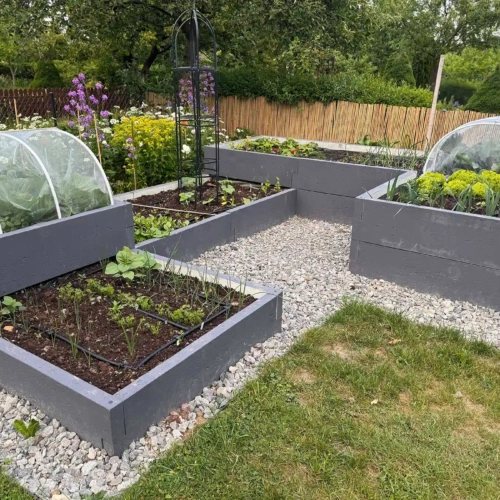 skrzynia na warzywnik trawertyn