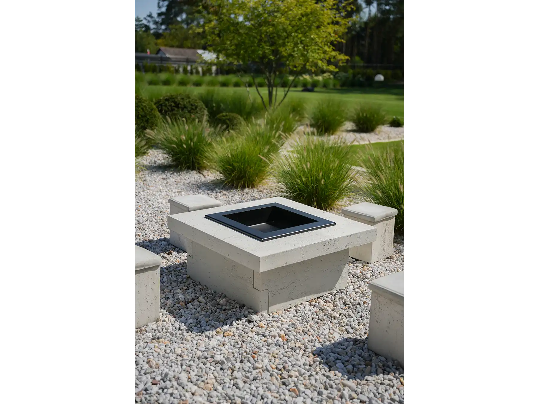 duże palenisko ogrodowe