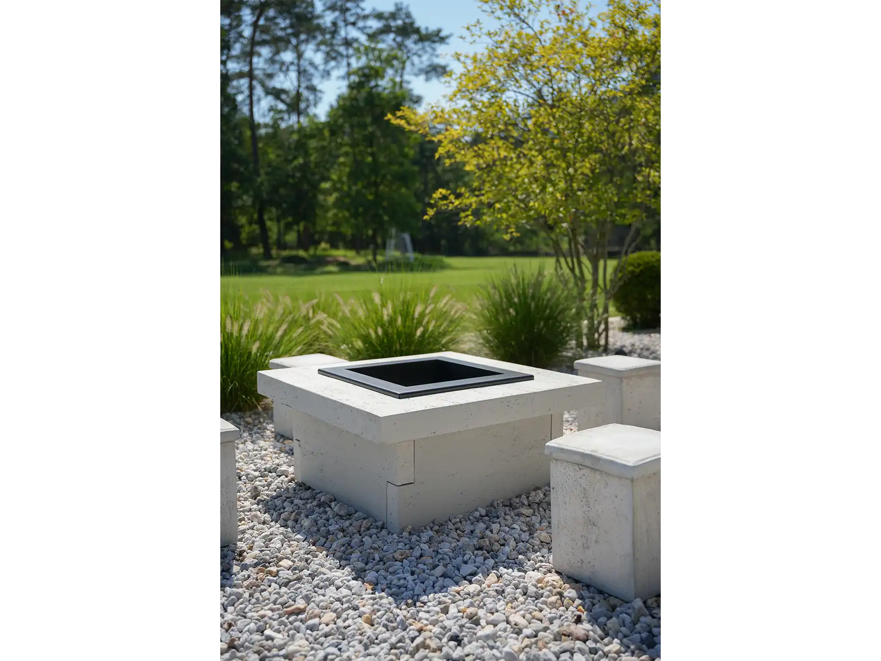 nowoczesne palenisko ogrodowe