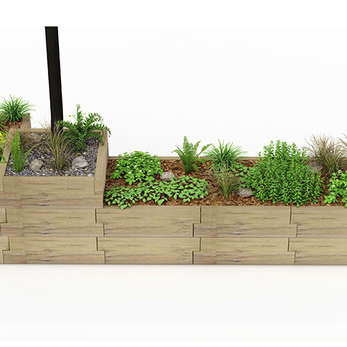 przykładowy ogród deszczowy model