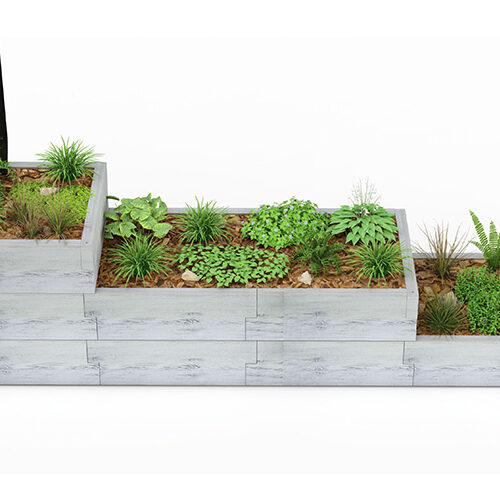 ogród deszczowy w skrzyni - wizualizacja