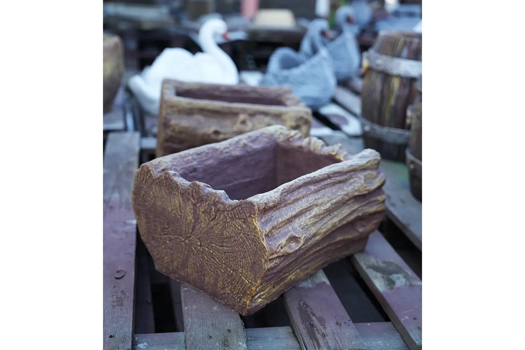 donica betonowa imitacja drewna