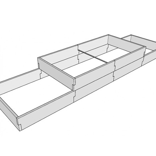 WARZYWNIK BETONOWY "DESKA" KSZTAŁT 22 TYP T - STOPNIOWANY